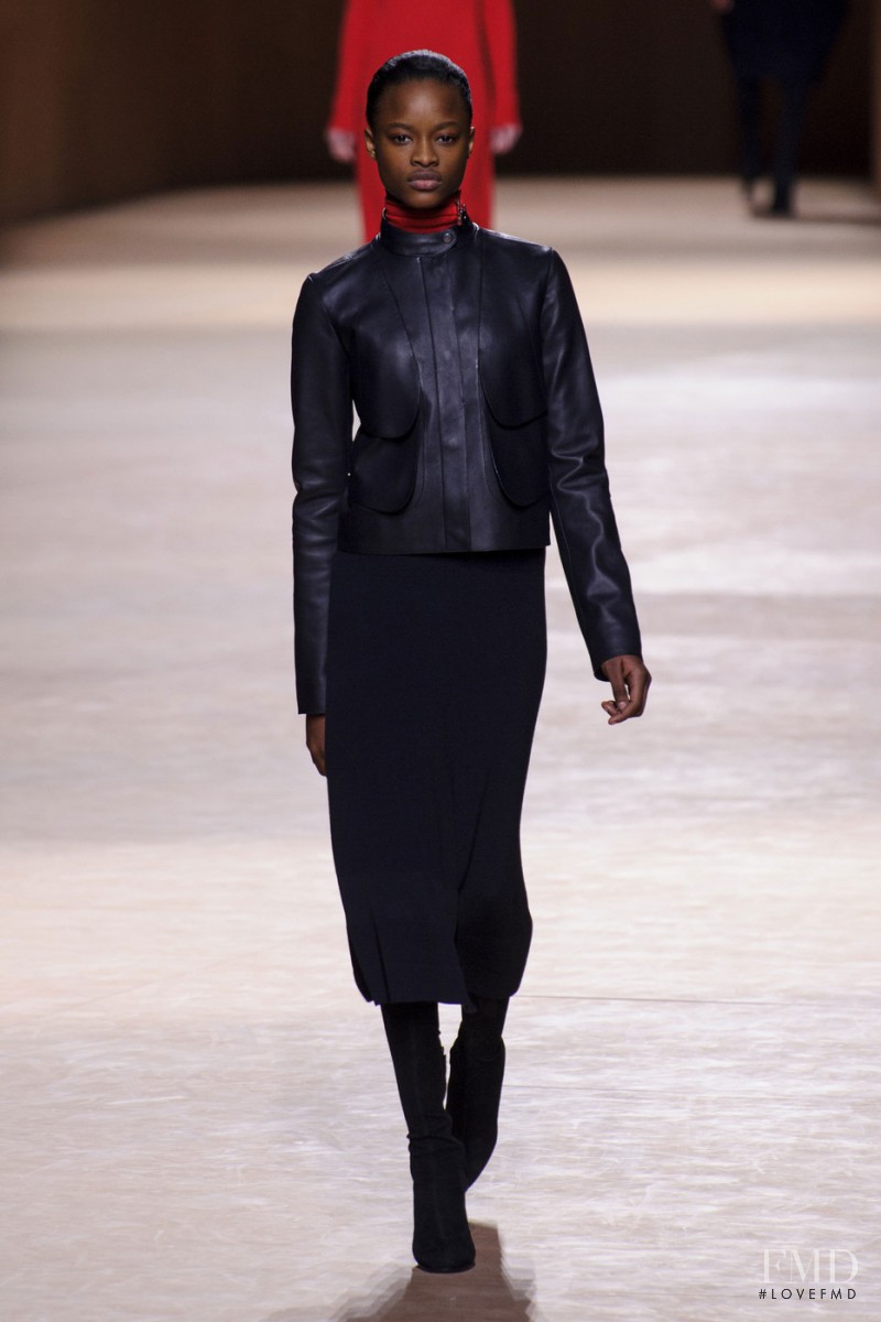 Mayowa Nicholas featured in  the Hermès fashion show for Autumn/Winter 2015