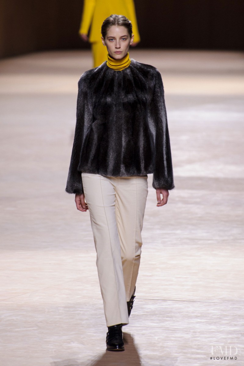 Melina Gesto featured in  the Hermès fashion show for Autumn/Winter 2015