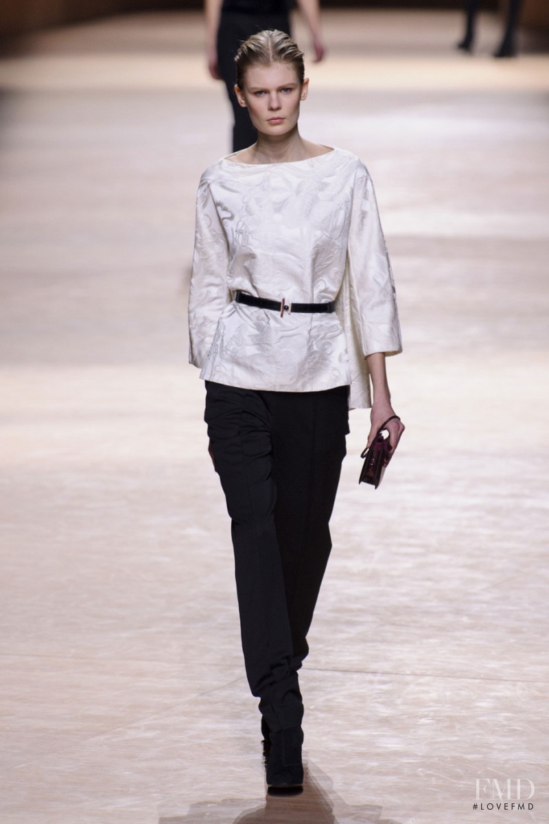Alexandra Elizabeth Ljadov featured in  the Hermès fashion show for Autumn/Winter 2015