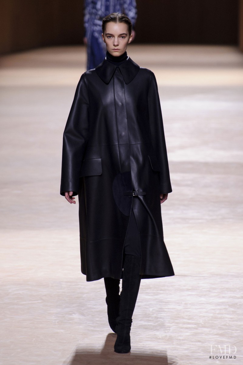 Irina Liss featured in  the Hermès fashion show for Autumn/Winter 2015