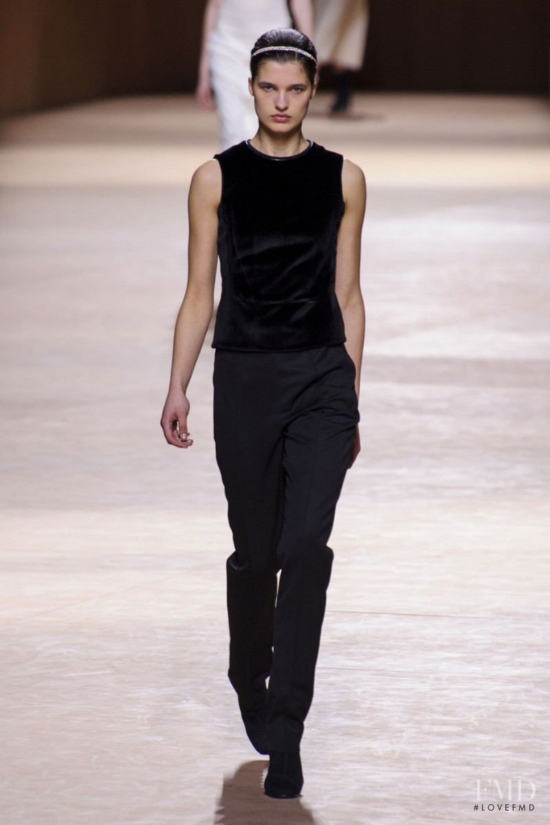 Julia van Os featured in  the Hermès fashion show for Autumn/Winter 2015