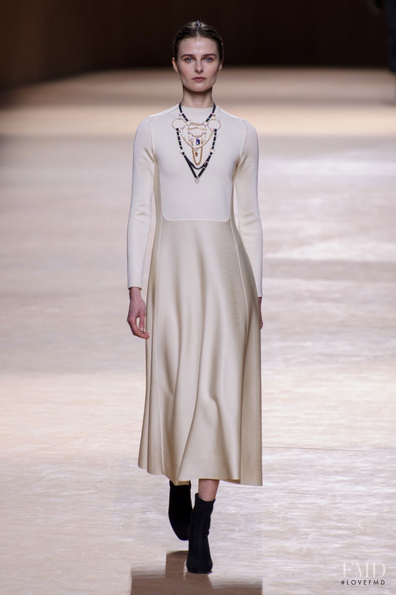 Vasilisa Pavlova featured in  the Hermès fashion show for Autumn/Winter 2015