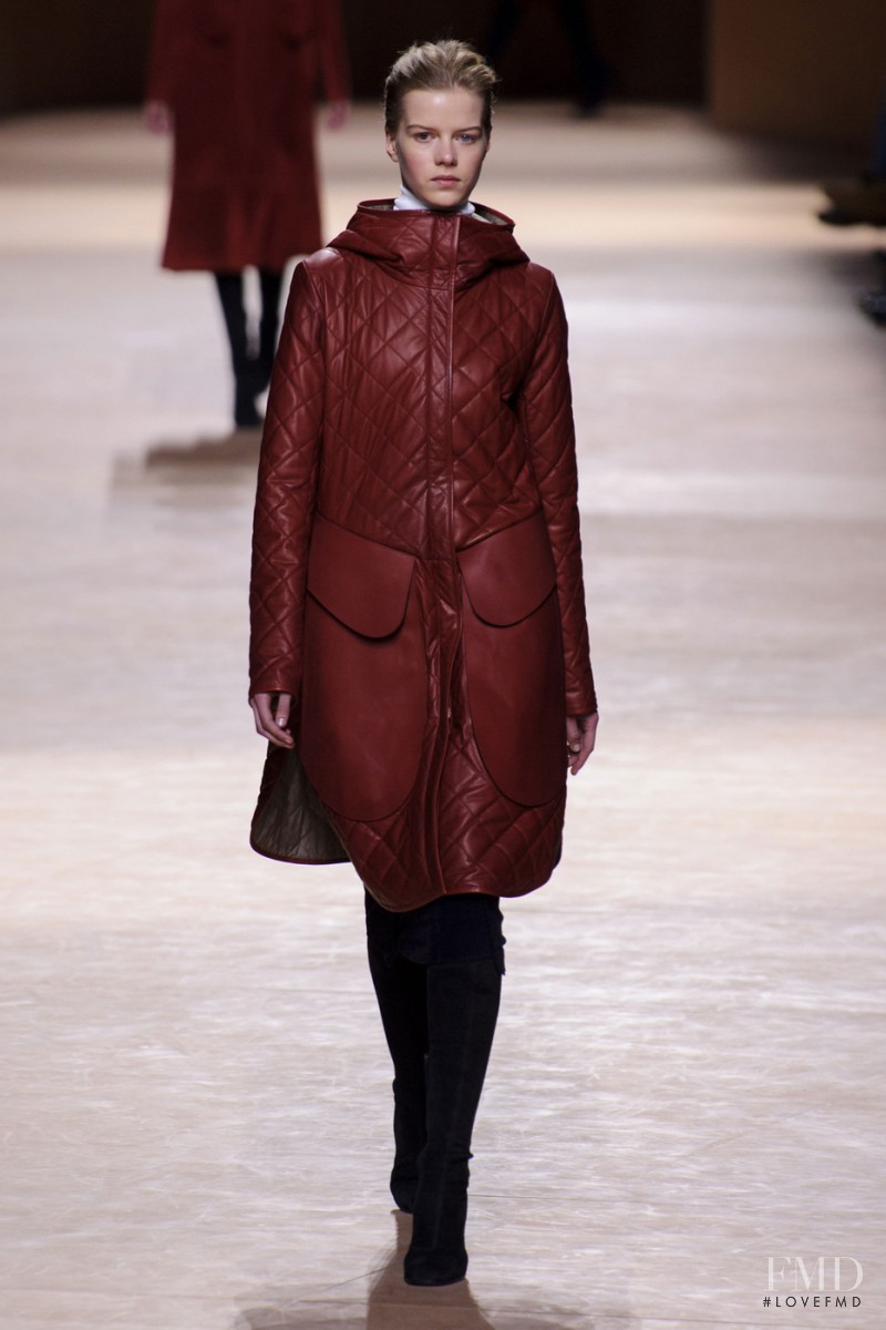 Kadri Vahersalu featured in  the Hermès fashion show for Autumn/Winter 2015