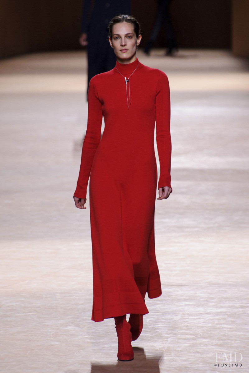 Othilia Simon featured in  the Hermès fashion show for Autumn/Winter 2015