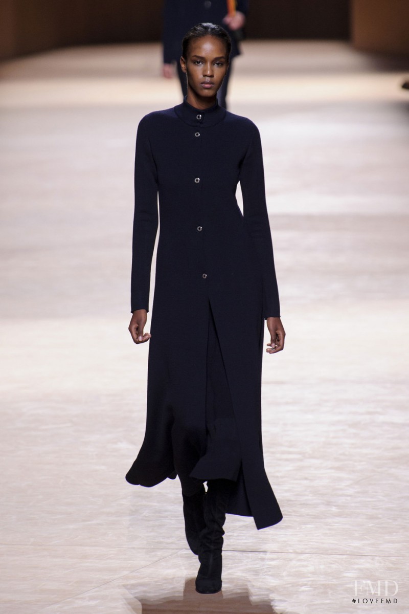 Leila Ndabirabe featured in  the Hermès fashion show for Autumn/Winter 2015