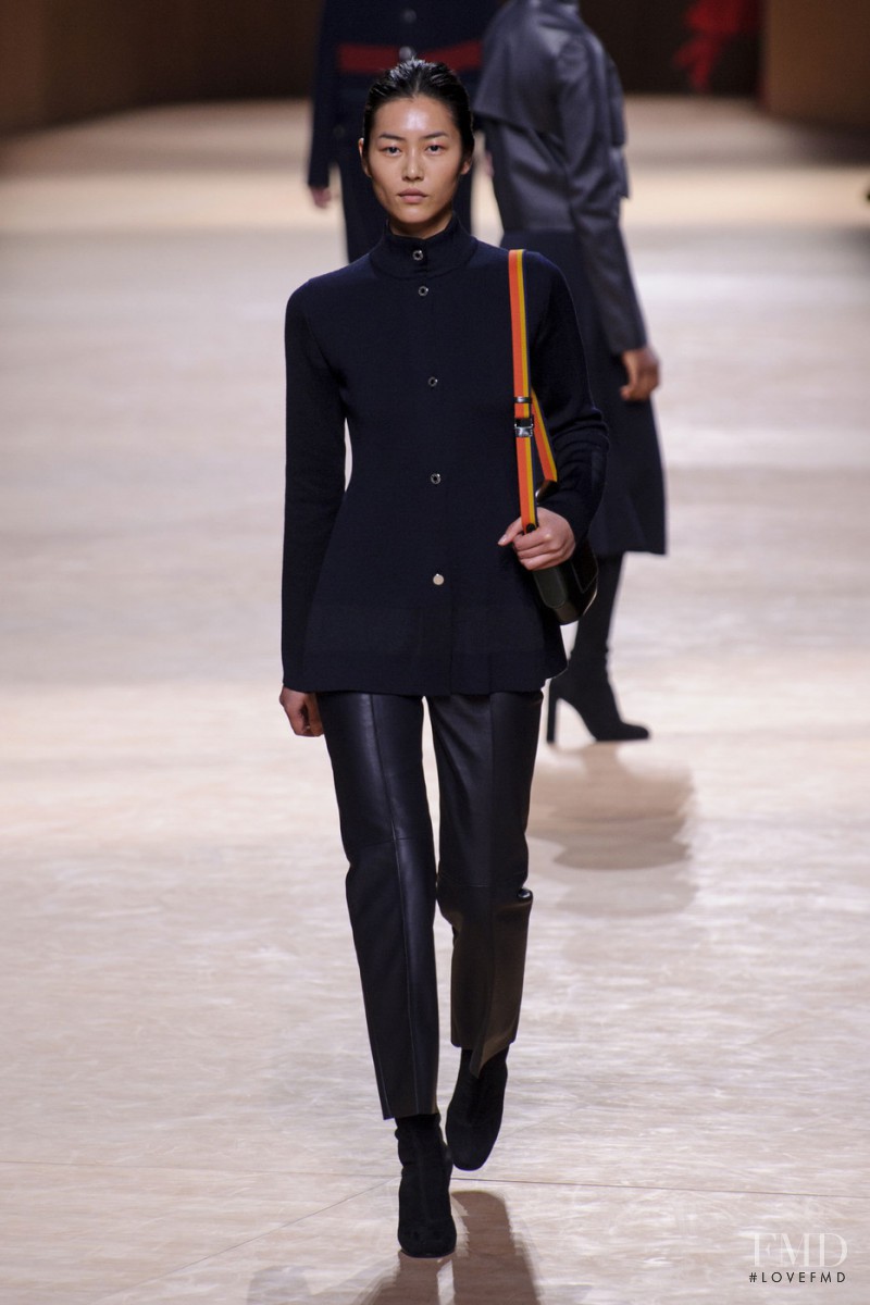 Liu Wen featured in  the Hermès fashion show for Autumn/Winter 2015
