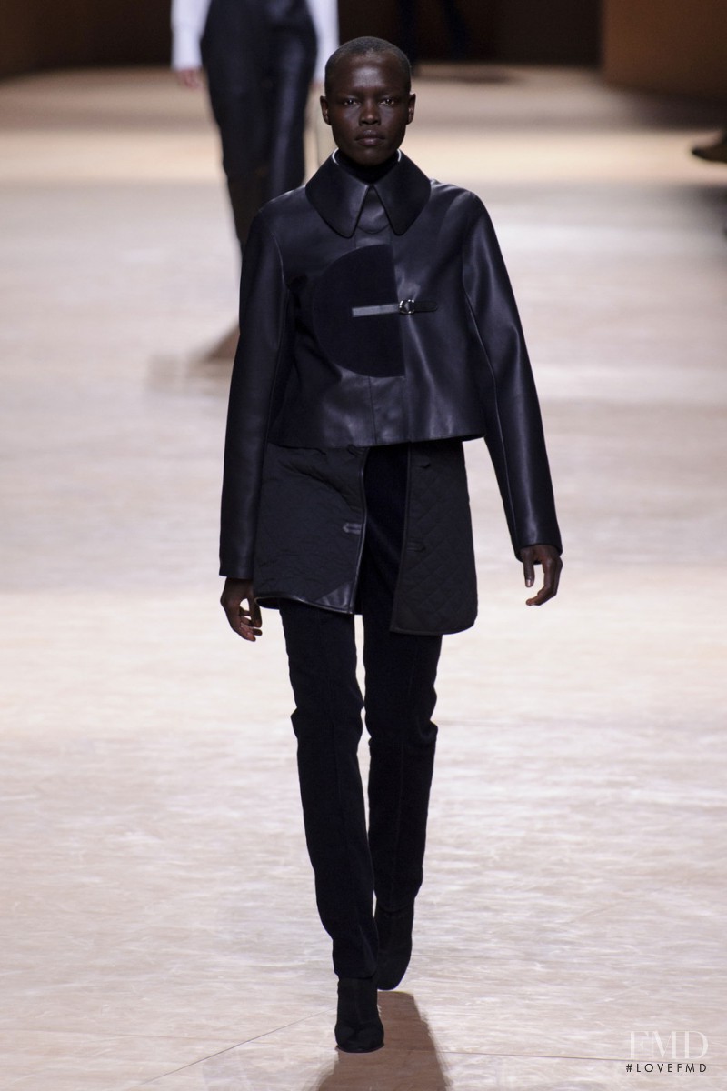 Grace Bol featured in  the Hermès fashion show for Autumn/Winter 2015