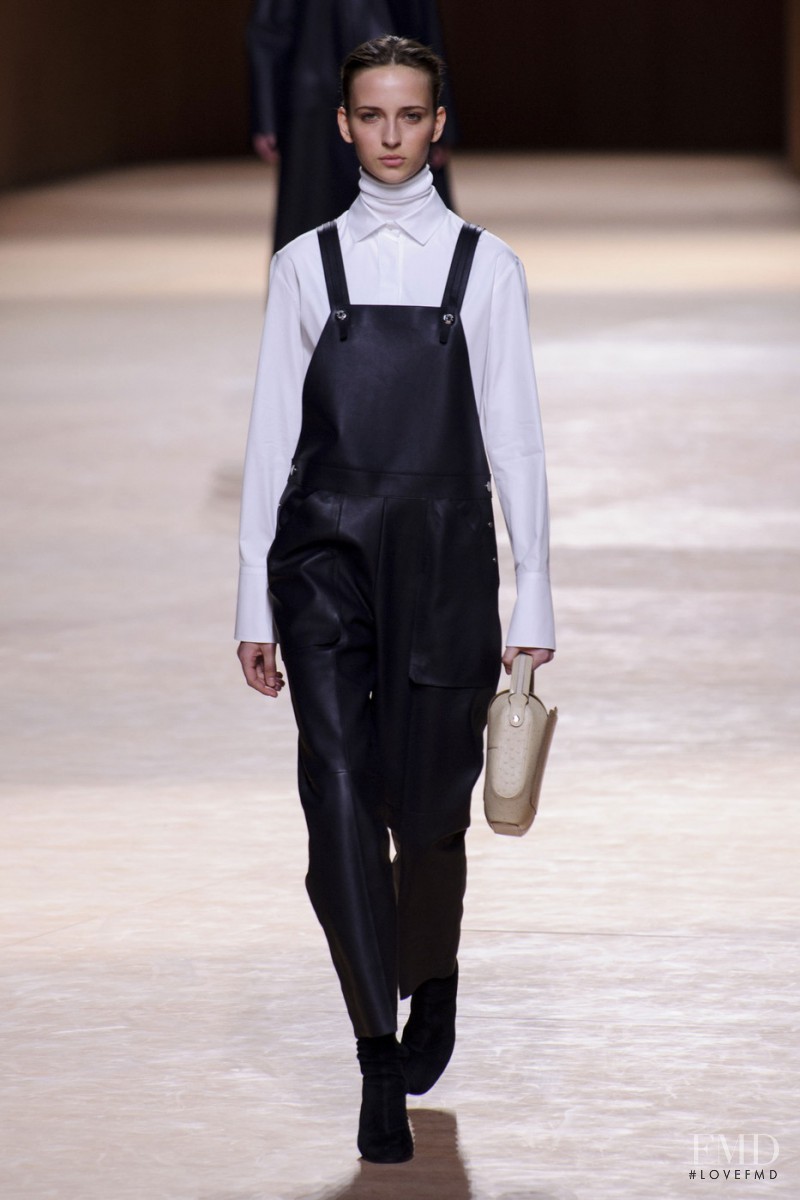 Julia Bergshoeff featured in  the Hermès fashion show for Autumn/Winter 2015