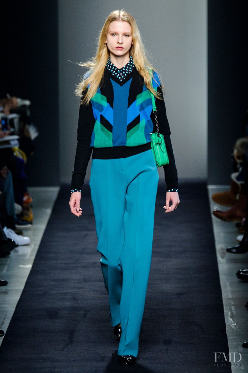 Ola Munik featured in  the Bottega Veneta fashion show for Autumn/Winter 2015