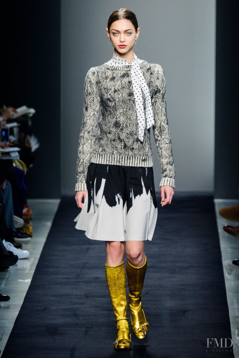 Zhenya Katava featured in  the Bottega Veneta fashion show for Autumn/Winter 2015