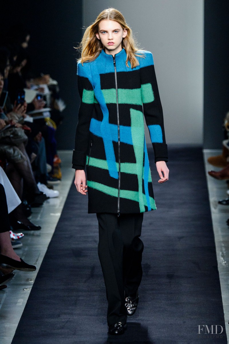 Molly Bair featured in  the Bottega Veneta fashion show for Autumn/Winter 2015