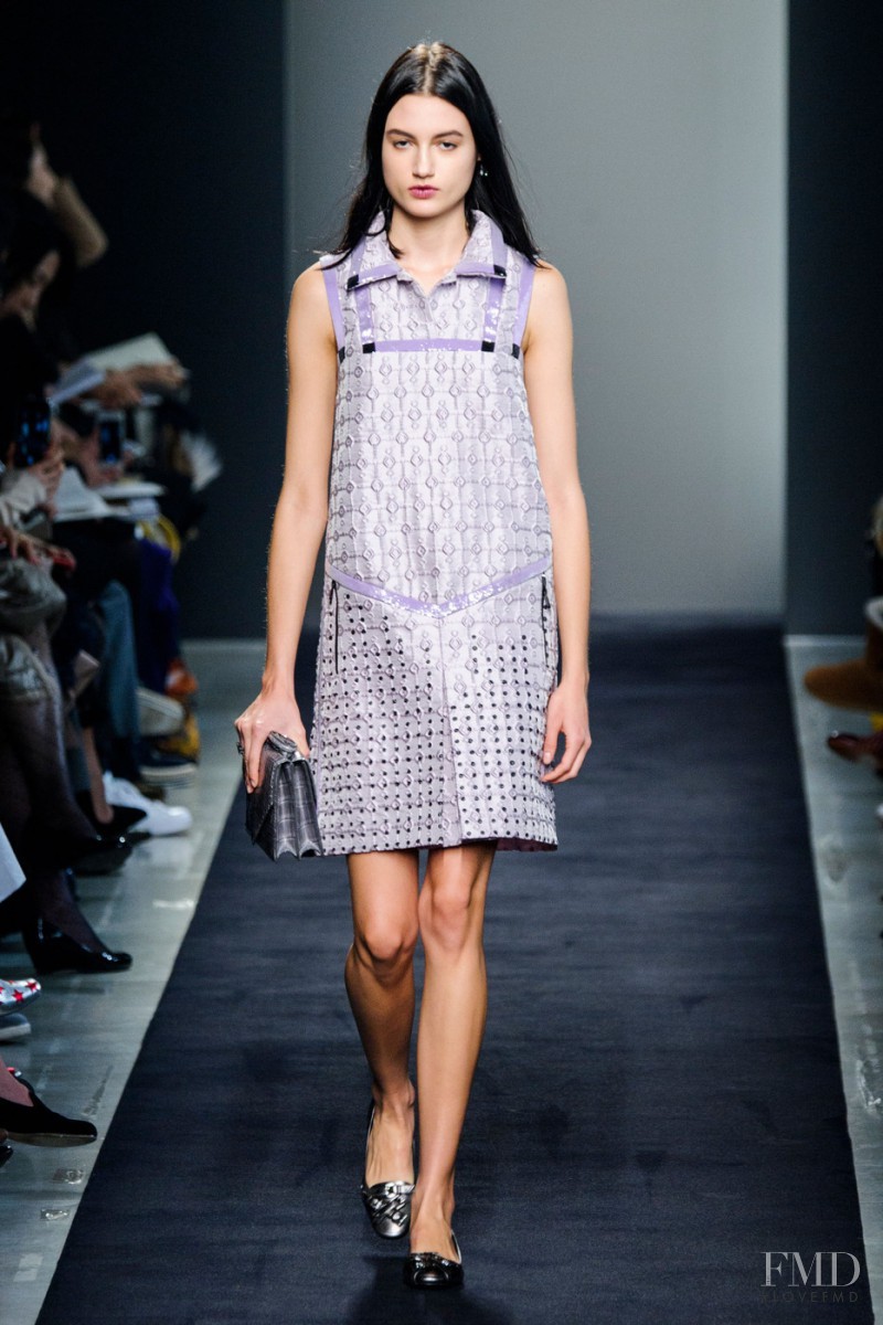 Bruna Ludtke featured in  the Bottega Veneta fashion show for Autumn/Winter 2015