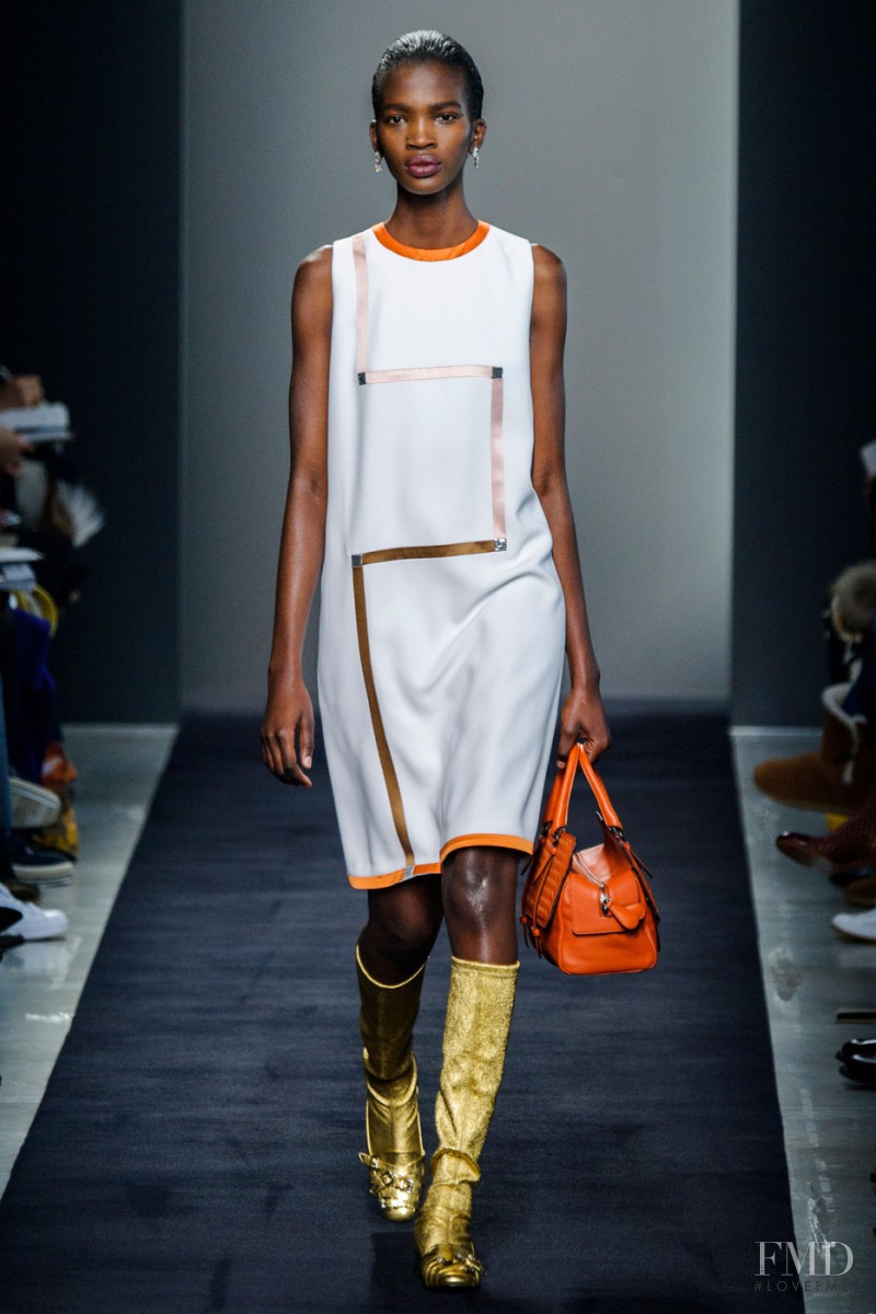 Aamito Stacie Lagum featured in  the Bottega Veneta fashion show for Autumn/Winter 2015