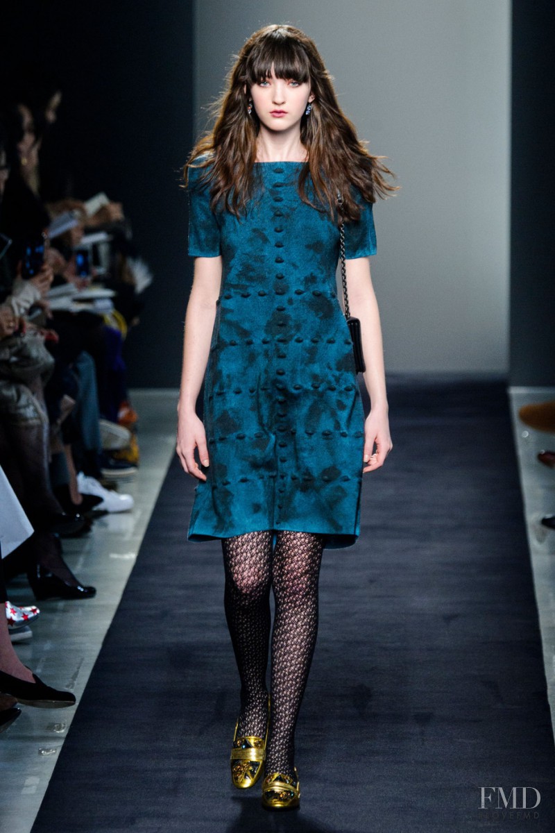 Angela Longton featured in  the Bottega Veneta fashion show for Autumn/Winter 2015