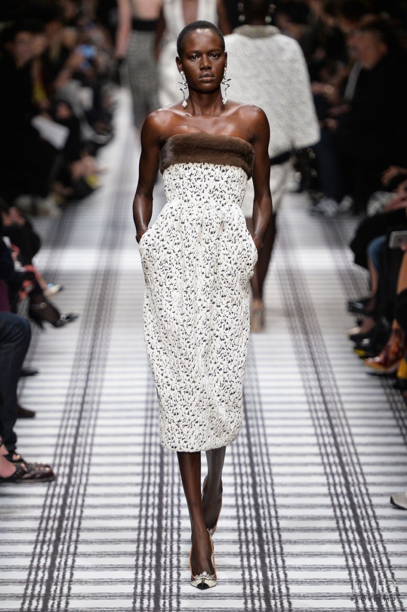 Ajak Deng featured in  the Balenciaga fashion show for Autumn/Winter 2015