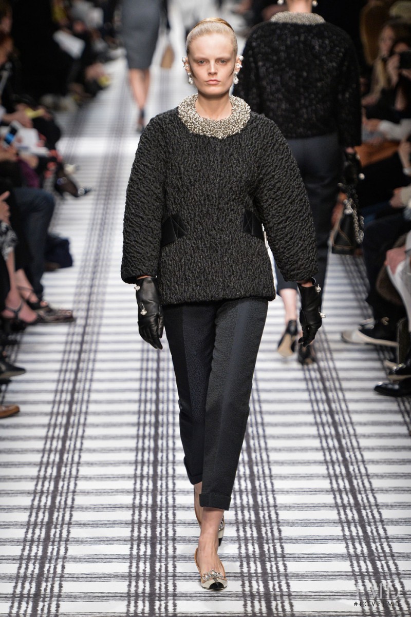 Hanne Gaby Odiele featured in  the Balenciaga fashion show for Autumn/Winter 2015