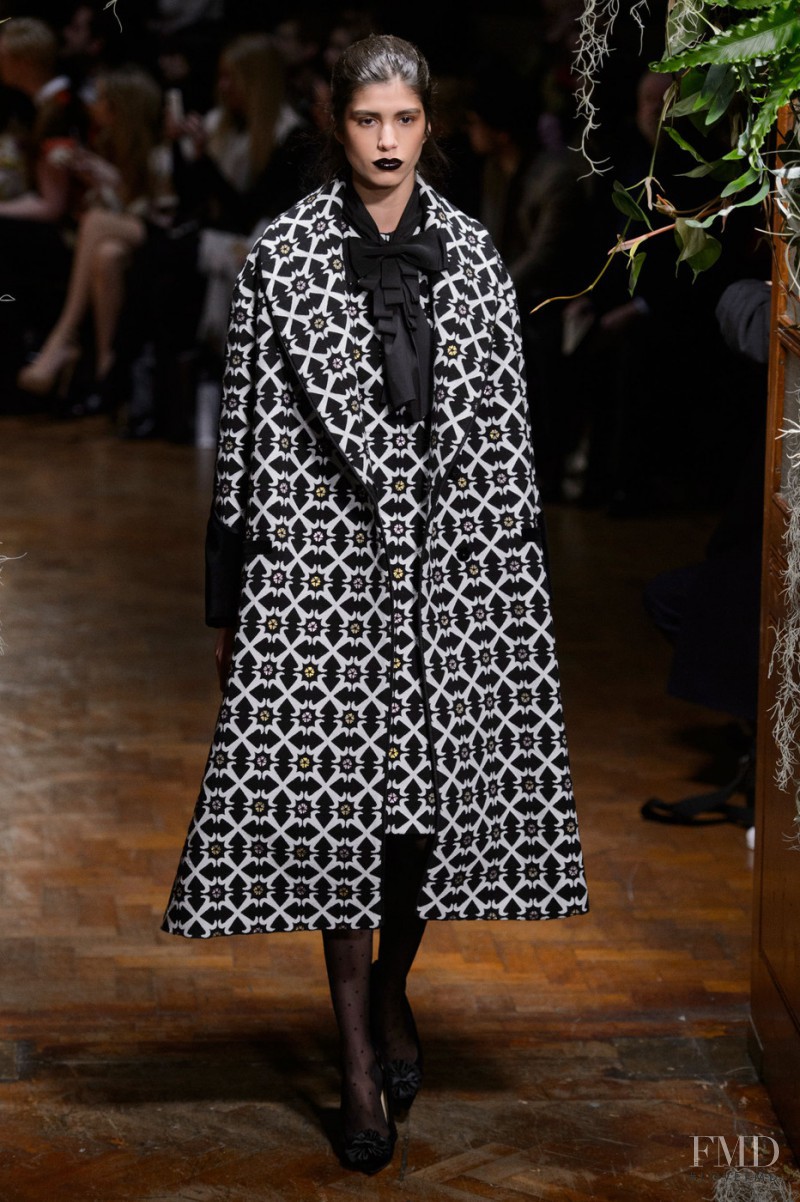 Mica Arganaraz featured in  the Giles fashion show for Autumn/Winter 2015