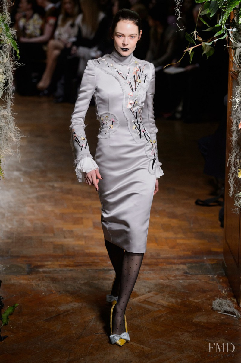 Kinga Rajzak featured in  the Giles fashion show for Autumn/Winter 2015