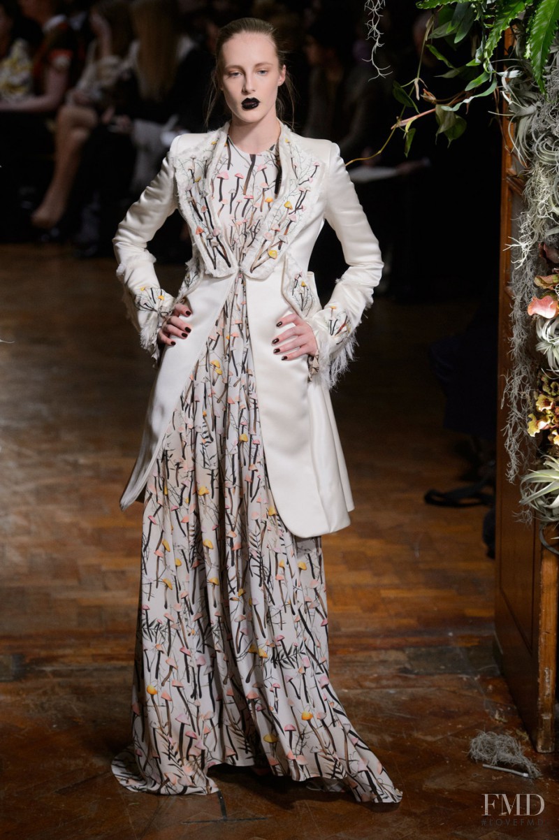 Olympia Campbell featured in  the Giles fashion show for Autumn/Winter 2015
