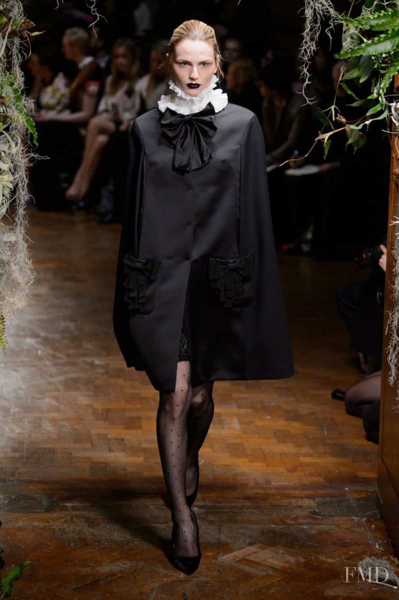 Andrej Pejic featured in  the Giles fashion show for Autumn/Winter 2015