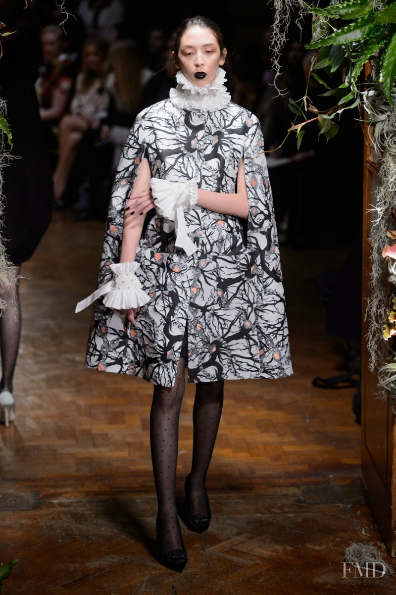 Issa Lish featured in  the Giles fashion show for Autumn/Winter 2015