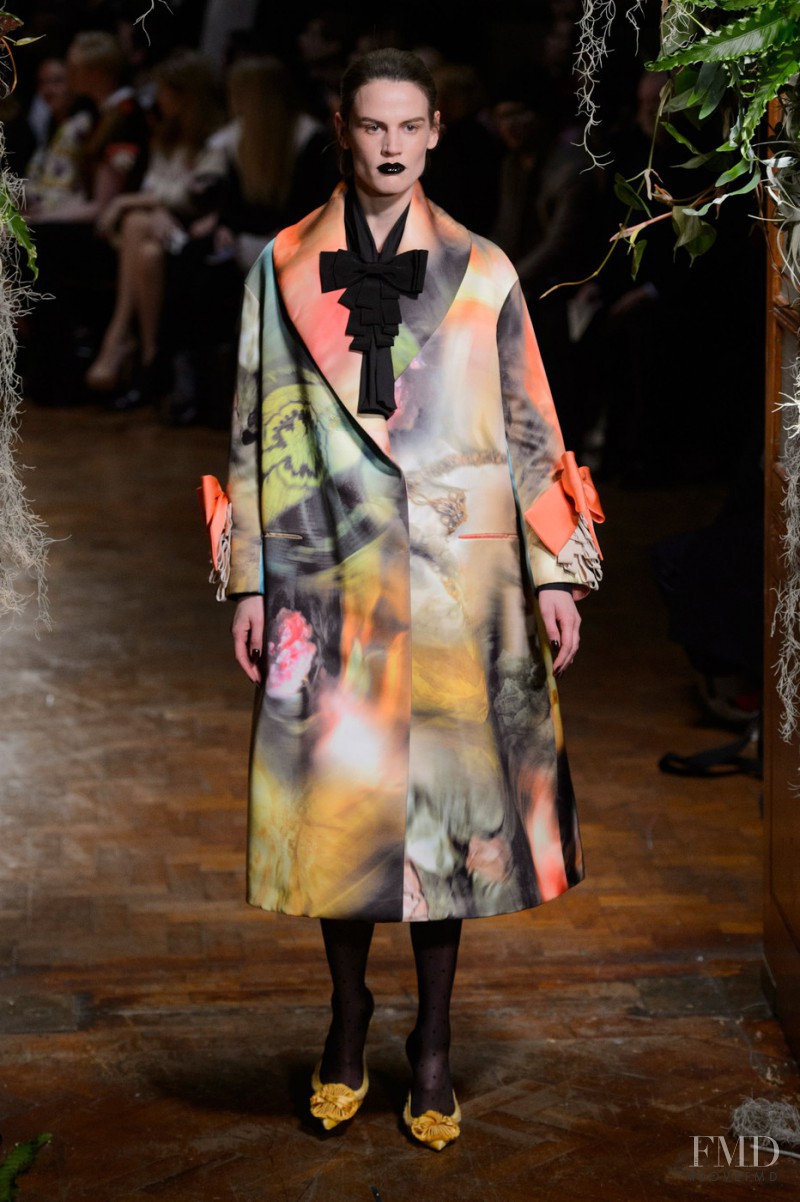 Saskia de Brauw featured in  the Giles fashion show for Autumn/Winter 2015