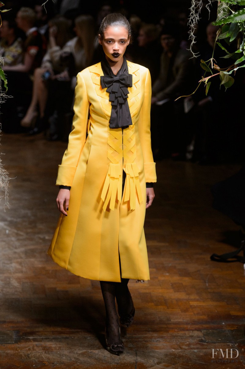 Aya Jones featured in  the Giles fashion show for Autumn/Winter 2015