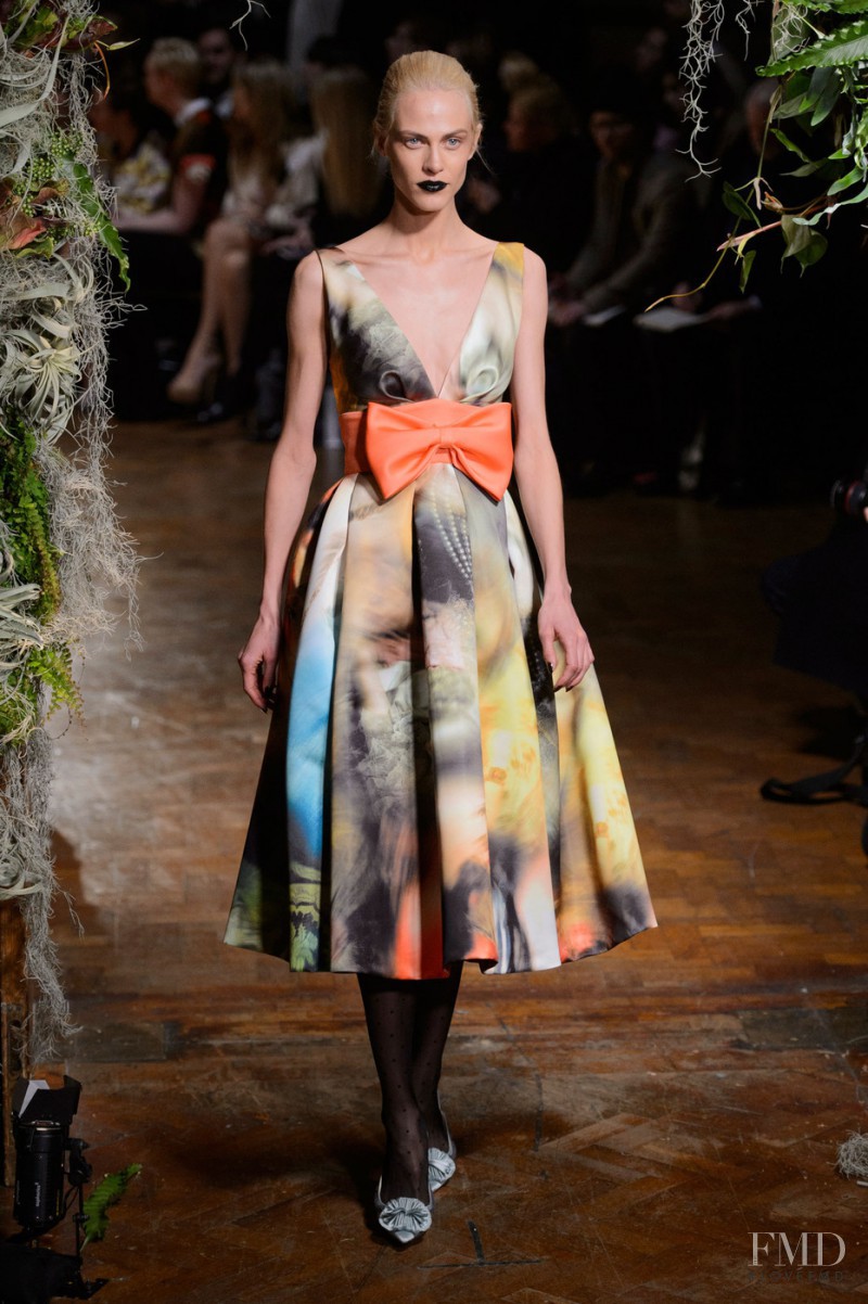 Aymeline Valade featured in  the Giles fashion show for Autumn/Winter 2015