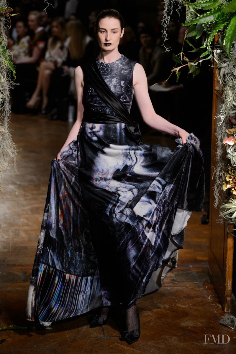 Erin O%Connor featured in  the Giles fashion show for Autumn/Winter 2015