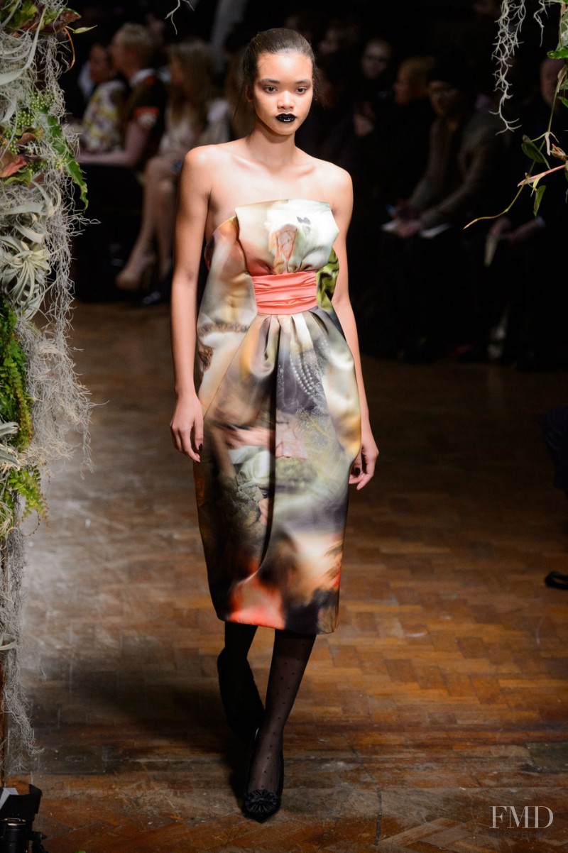 Iesha Hodges featured in  the Giles fashion show for Autumn/Winter 2015