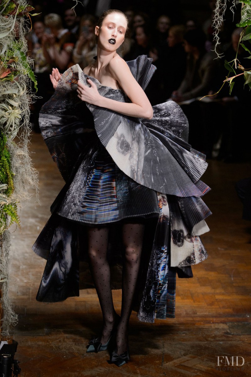 Anna Cleveland featured in  the Giles fashion show for Autumn/Winter 2015