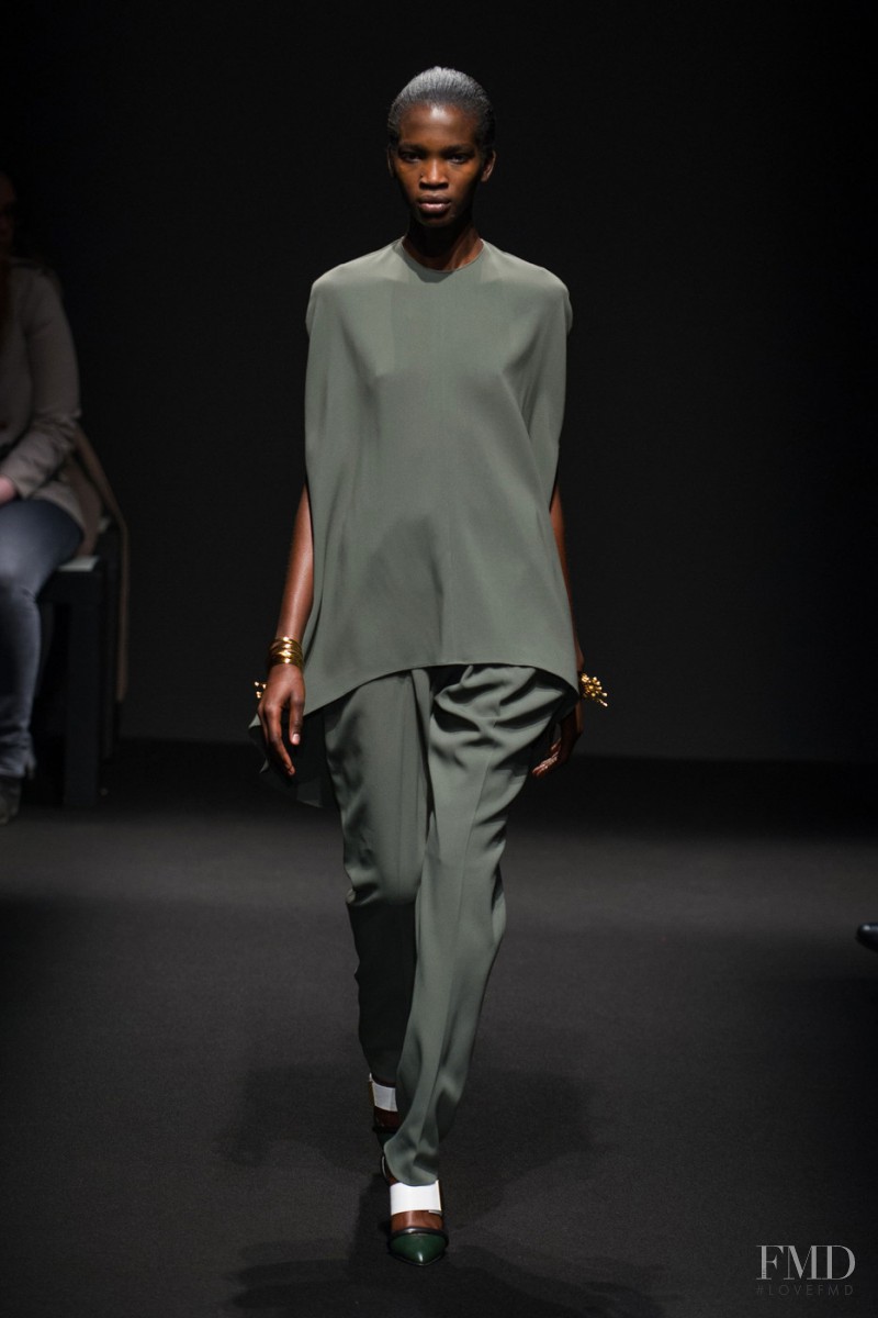 Aamito Stacie Lagum featured in  the Esteban Cortazar fashion show for Autumn/Winter 2015