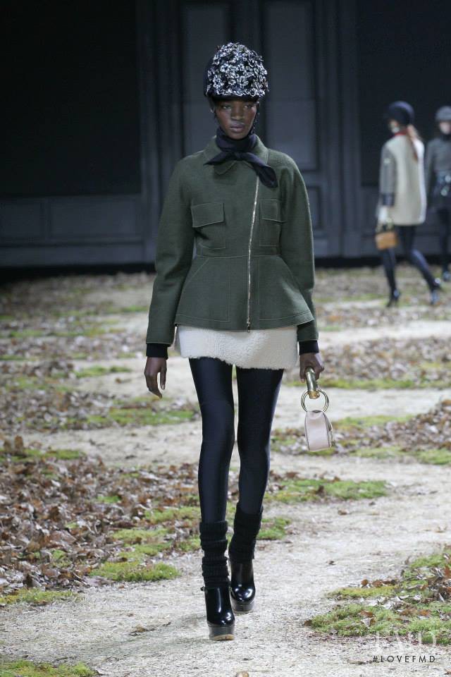 Aamito Stacie Lagum featured in  the Moncler Gamme Rouge fashion show for Autumn/Winter 2015