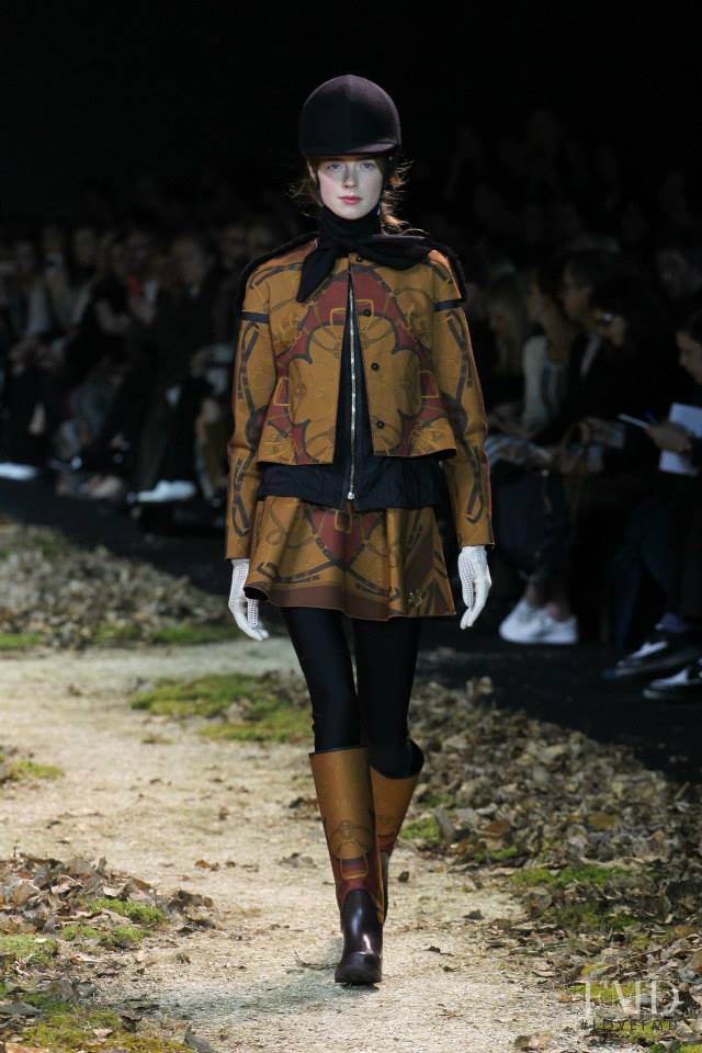 Jessica Burley featured in  the Moncler Gamme Rouge fashion show for Autumn/Winter 2015