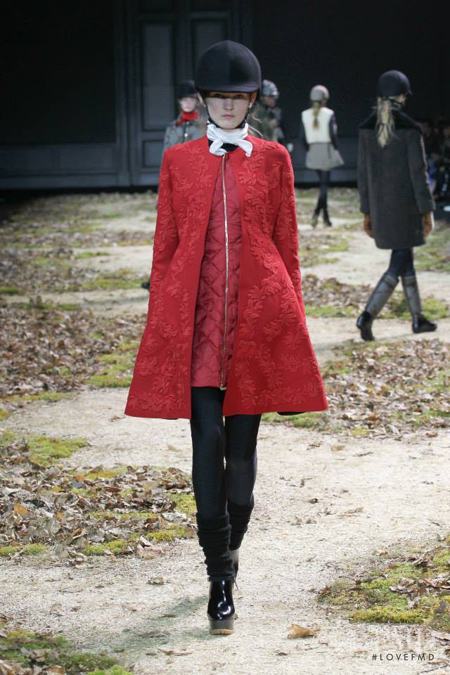 Nastya Abramova featured in  the Moncler Gamme Rouge fashion show for Autumn/Winter 2015