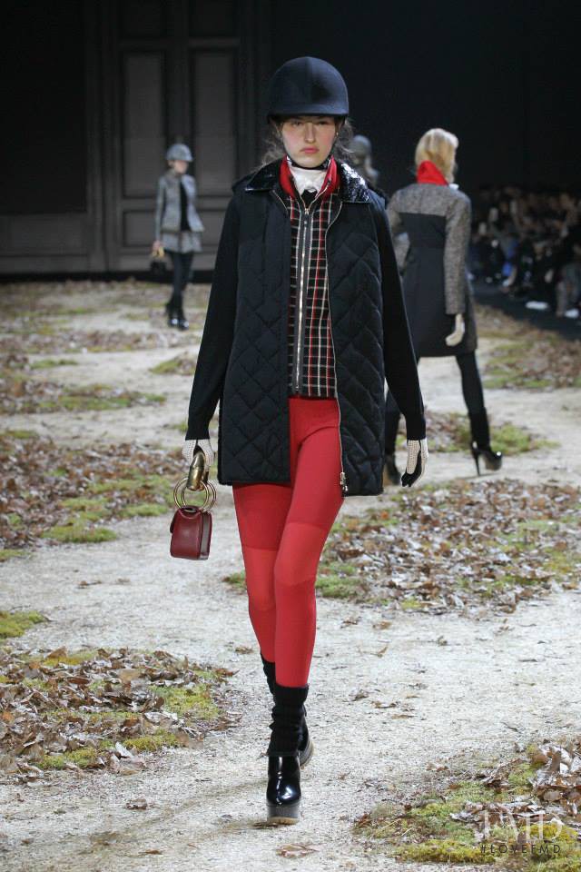 Zoe Huxford featured in  the Moncler Gamme Rouge fashion show for Autumn/Winter 2015