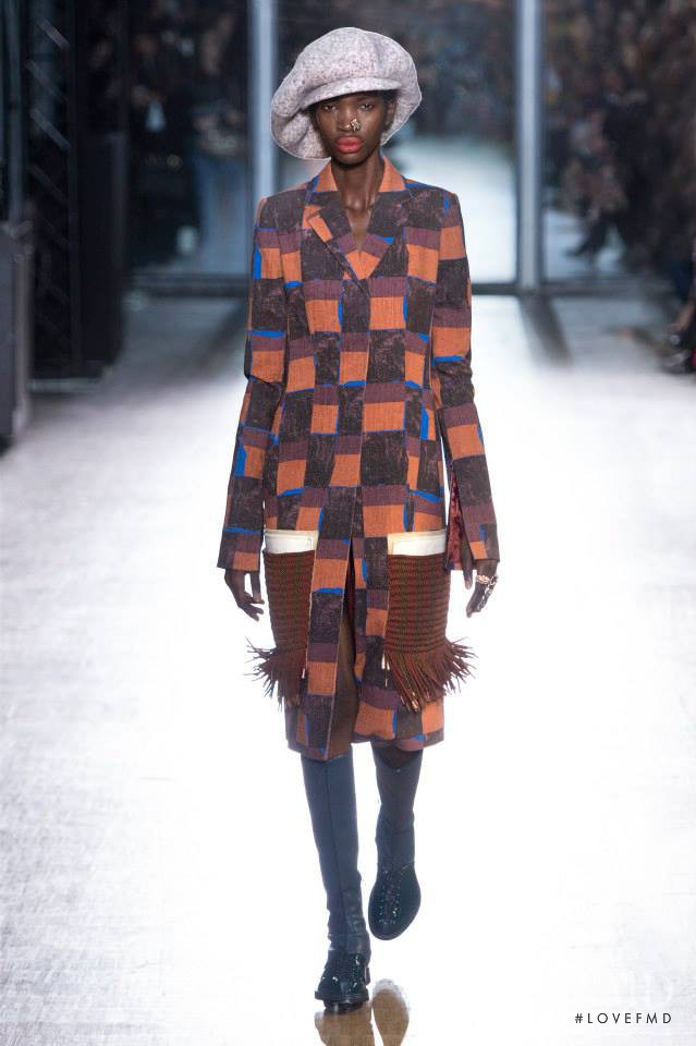 Aamito Stacie Lagum featured in  the Acne Studios fashion show for Autumn/Winter 2015