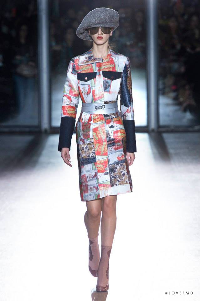 Sasha Antonowskaia featured in  the Acne Studios fashion show for Autumn/Winter 2015