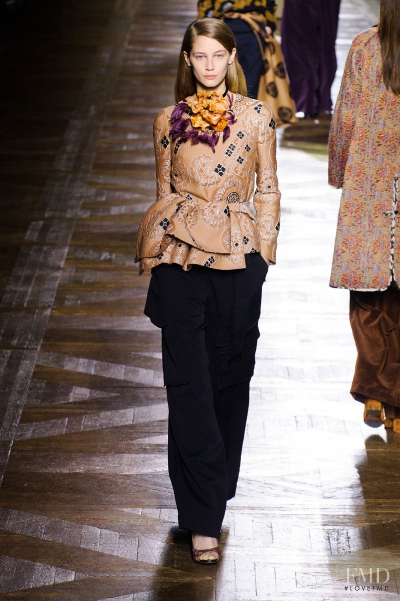 Melina Gesto featured in  the Dries van Noten fashion show for Autumn/Winter 2015