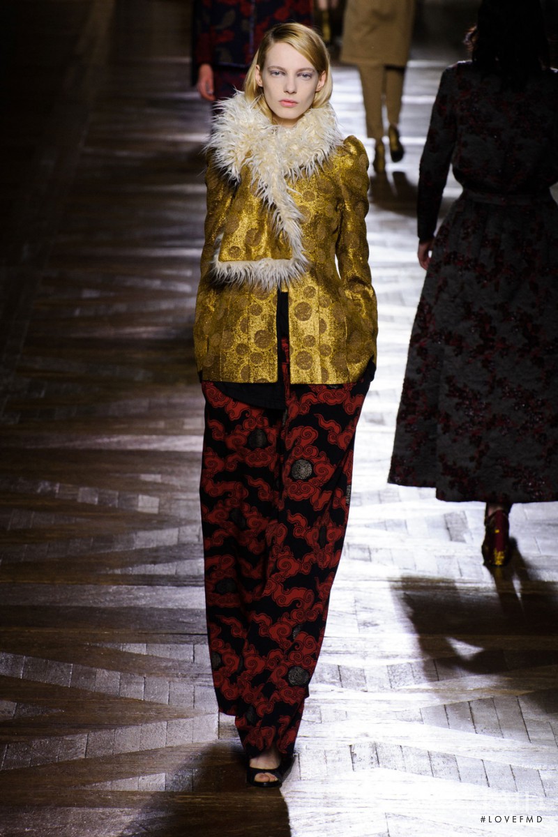 Zlata Semenko featured in  the Dries van Noten fashion show for Autumn/Winter 2015