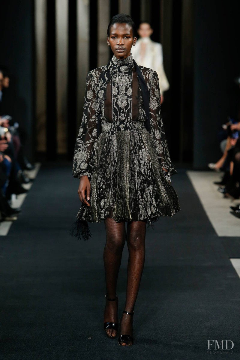 Aamito Stacie Lagum featured in  the J Mendel fashion show for Autumn/Winter 2015