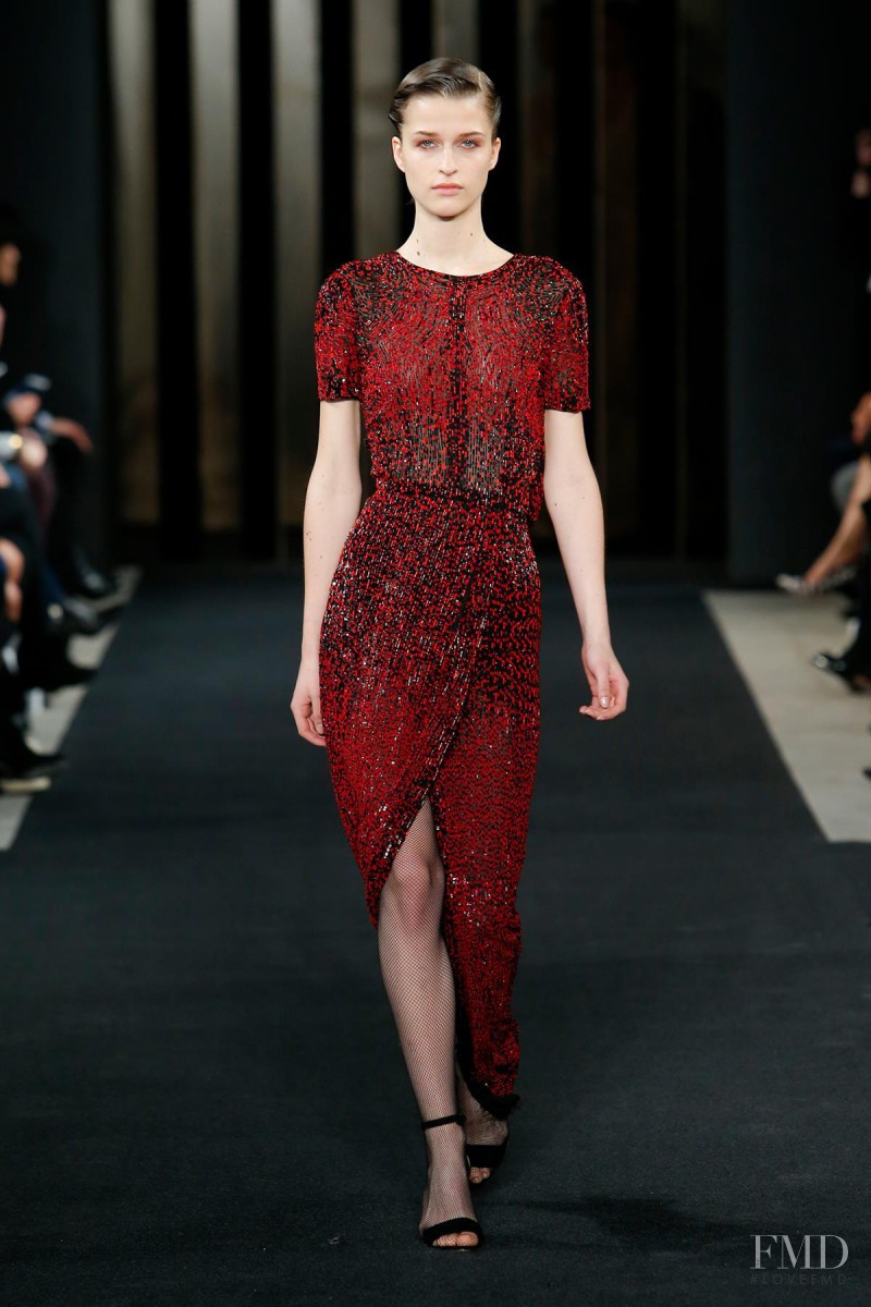 Regitze Harregaard Christensen featured in  the J Mendel fashion show for Autumn/Winter 2015