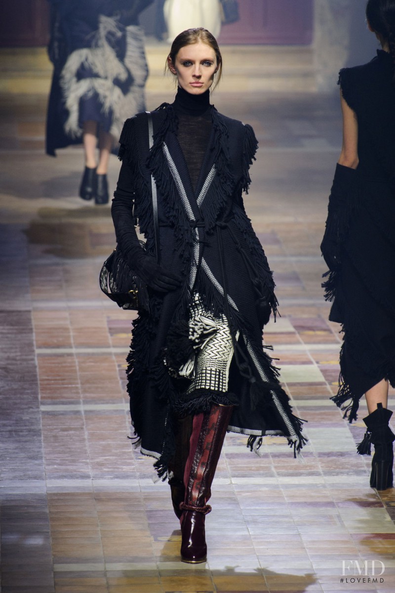 Olga Sherer featured in  the Lanvin fashion show for Autumn/Winter 2015