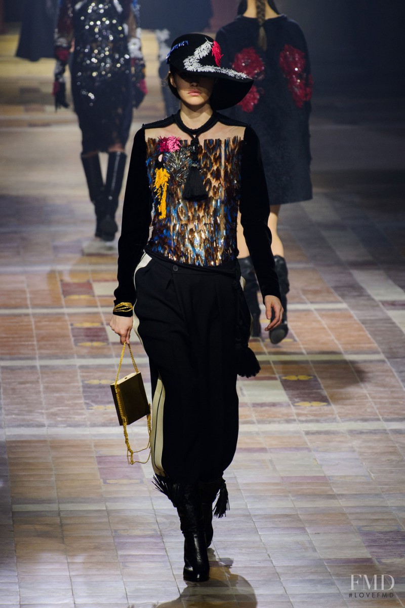 Vanessa Moody featured in  the Lanvin fashion show for Autumn/Winter 2015