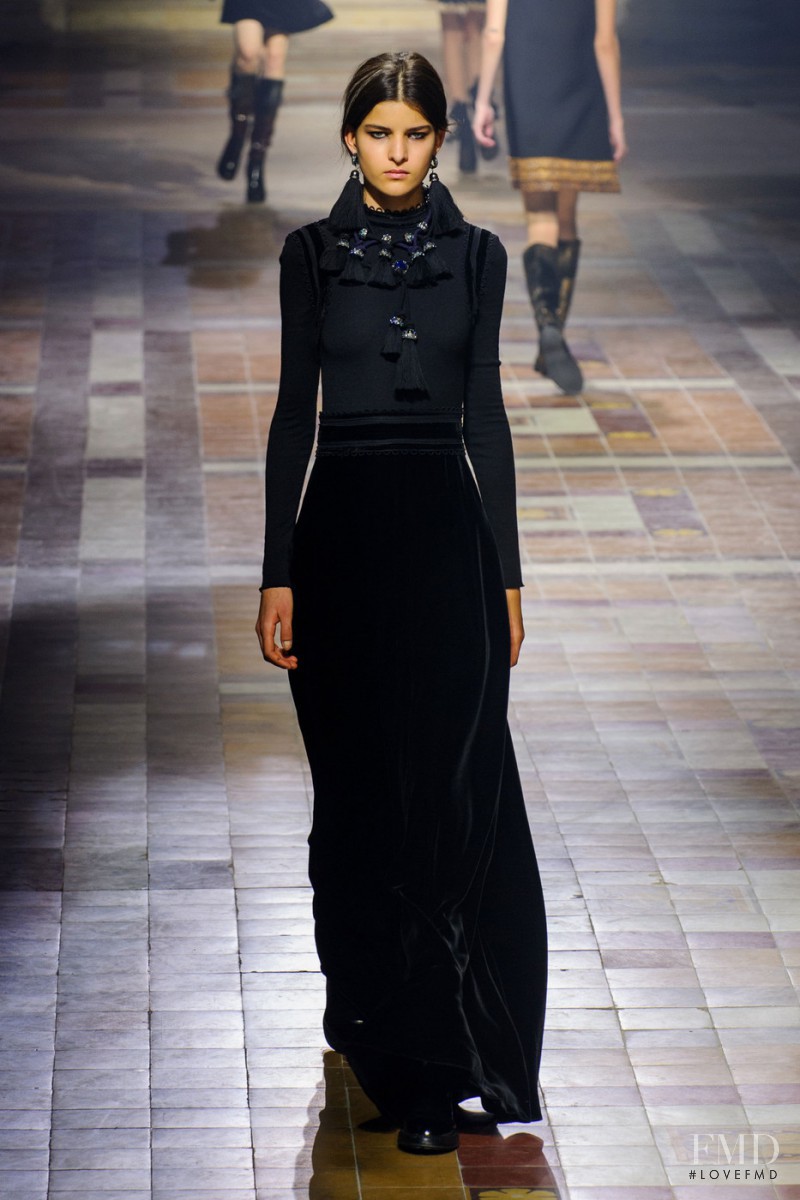 Astrid Holler featured in  the Lanvin fashion show for Autumn/Winter 2015