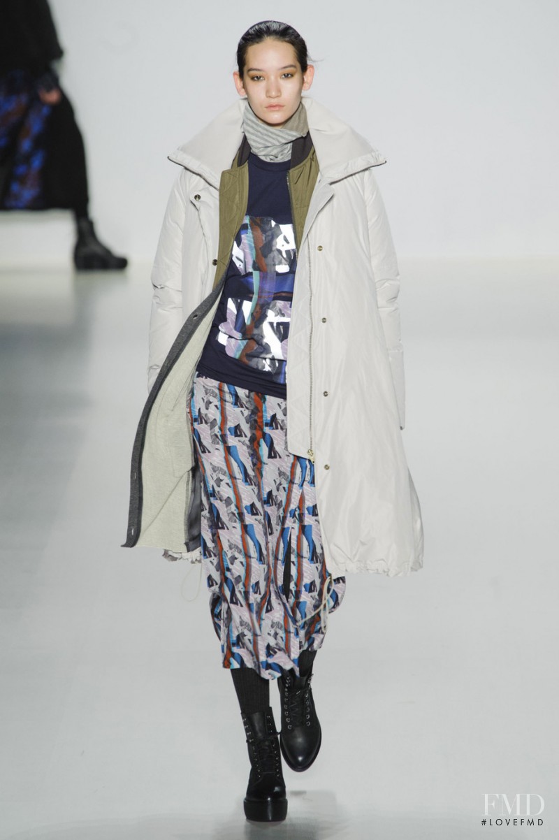 Mona Matsuoka featured in  the Richard Chai fashion show for Autumn/Winter 2015
