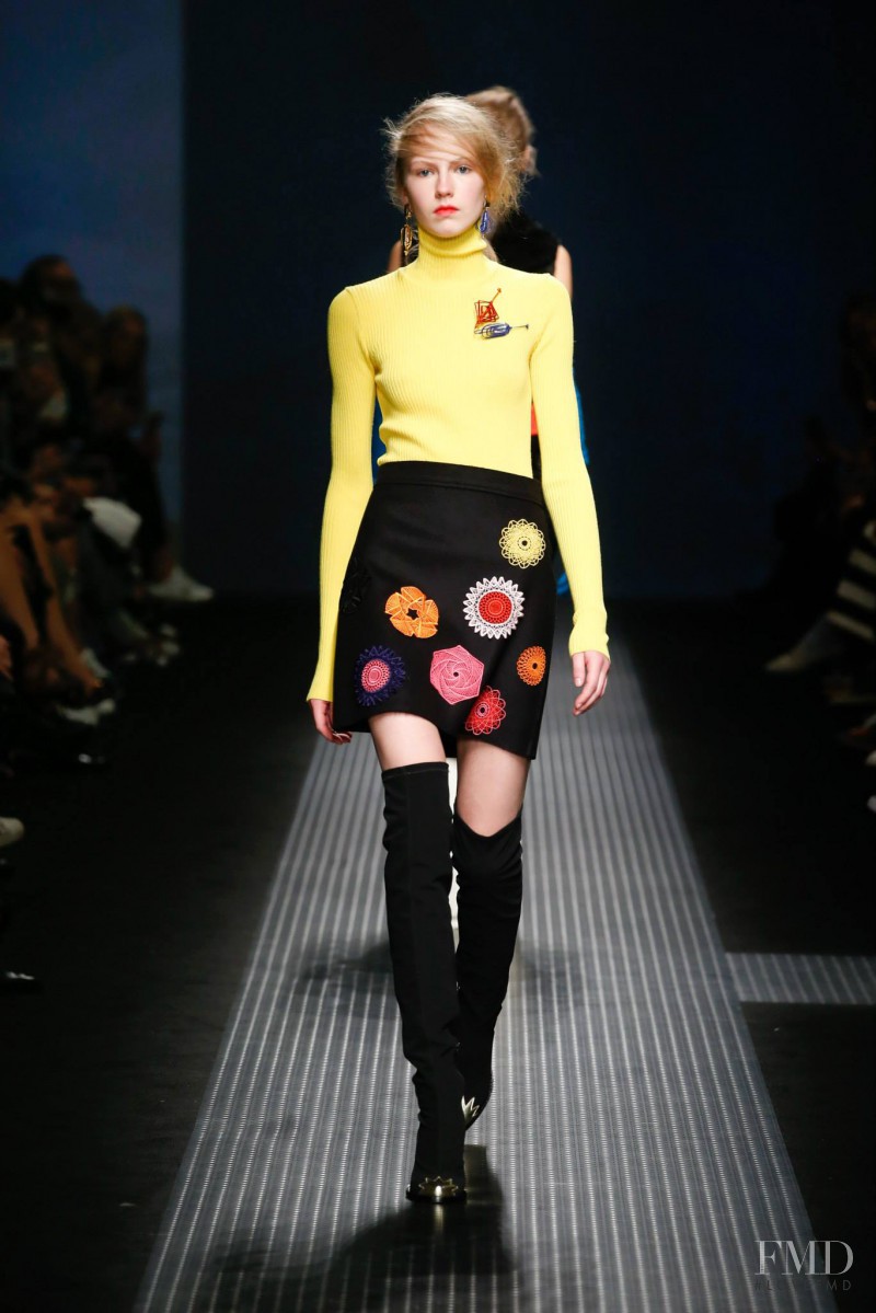 Paula Galecka featured in  the MSGM fashion show for Autumn/Winter 2015