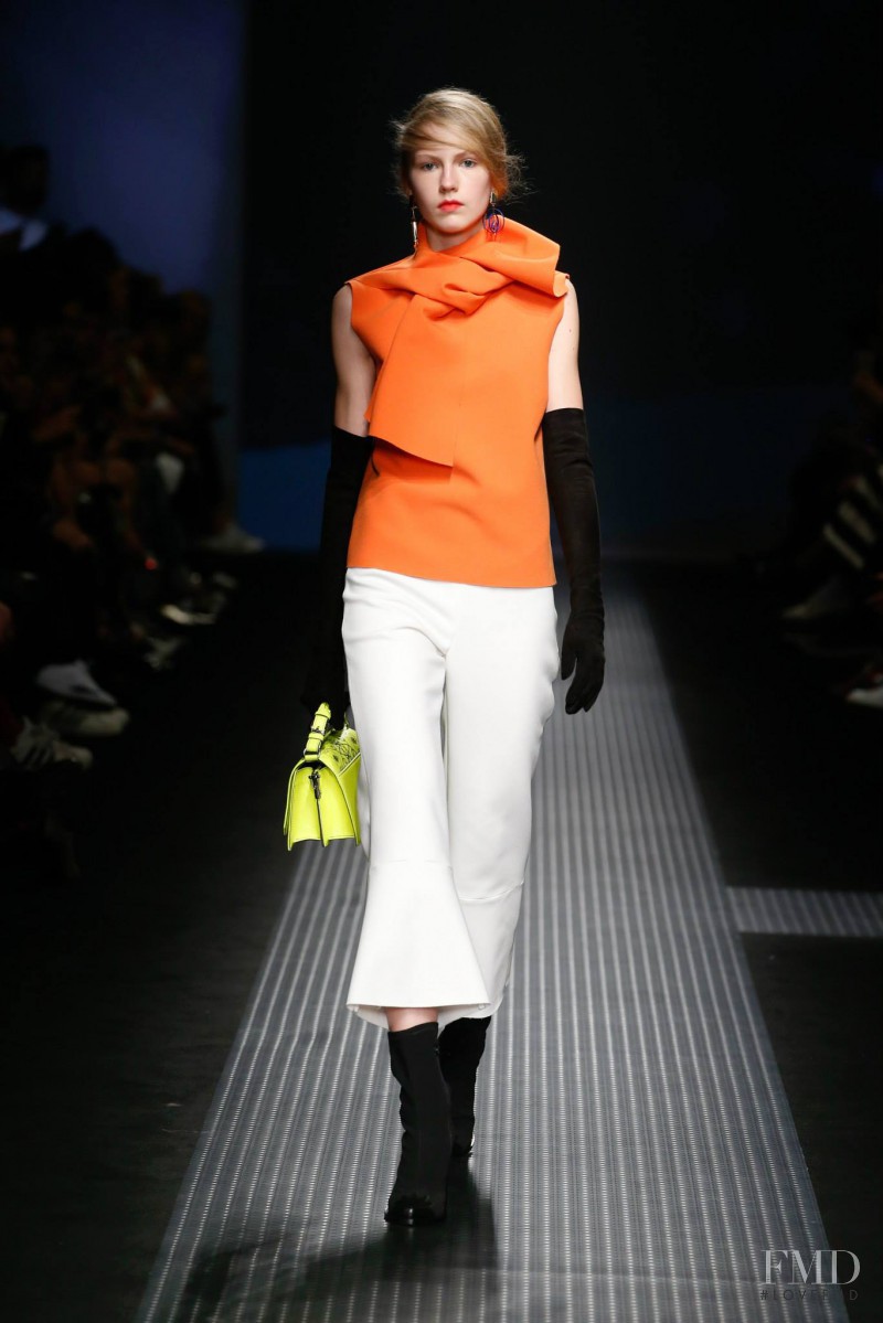 Paula Galecka featured in  the MSGM fashion show for Autumn/Winter 2015