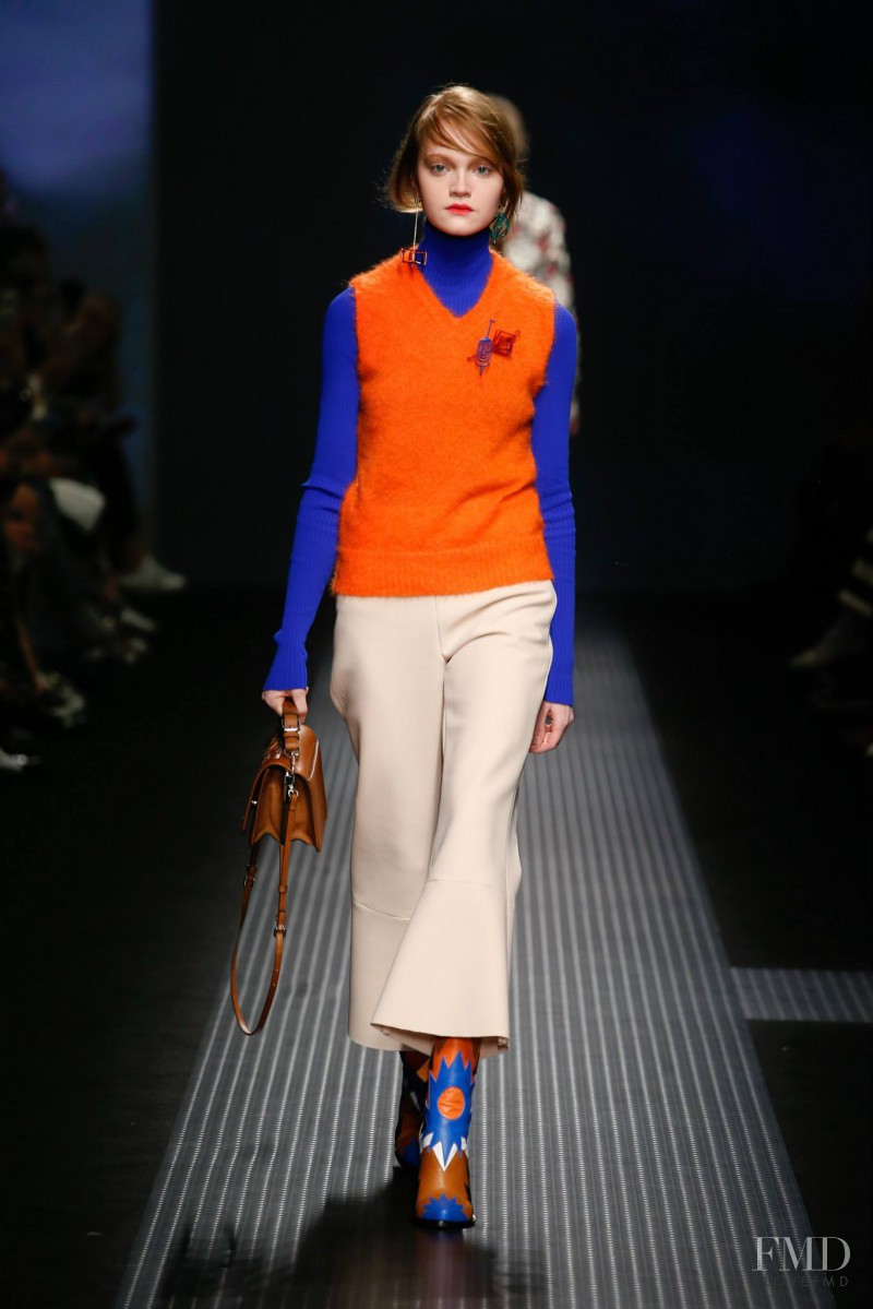 Mia Gruenwald featured in  the MSGM fashion show for Autumn/Winter 2015