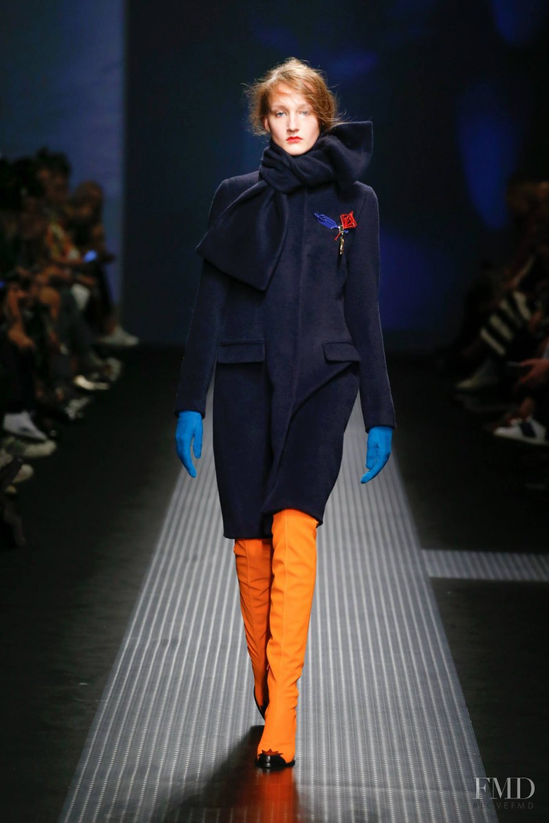 Agnes Nieske featured in  the MSGM fashion show for Autumn/Winter 2015